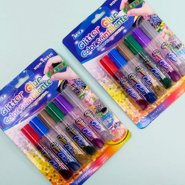 Glitter Glue Set Of 6 - Style 3