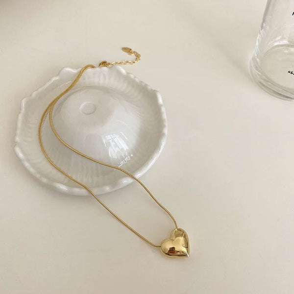 Gold Foil Heart - Necklace