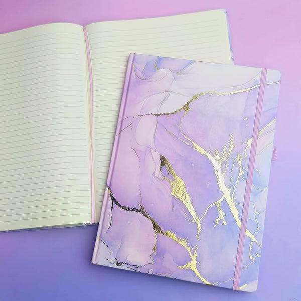 Watercolor Series A4 Gold Foil Purple - Notebook / Journal