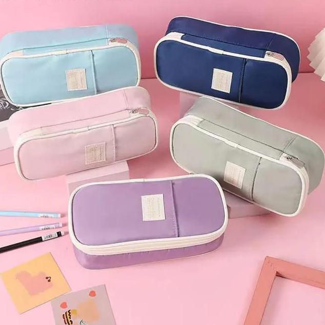 Macaron Color Stationery Organizer - Zipper Pouch