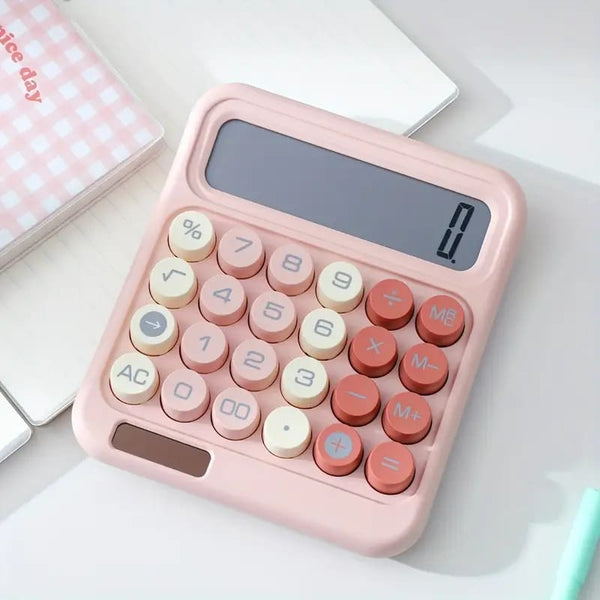 Colored Keys Macaron Pink - Dual Power Calculator