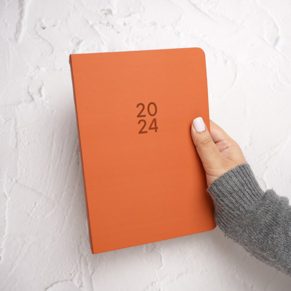 MOCHA - 2024 DATED YEARLY PLANNER  -  Scratch &amp; Dent Sale
