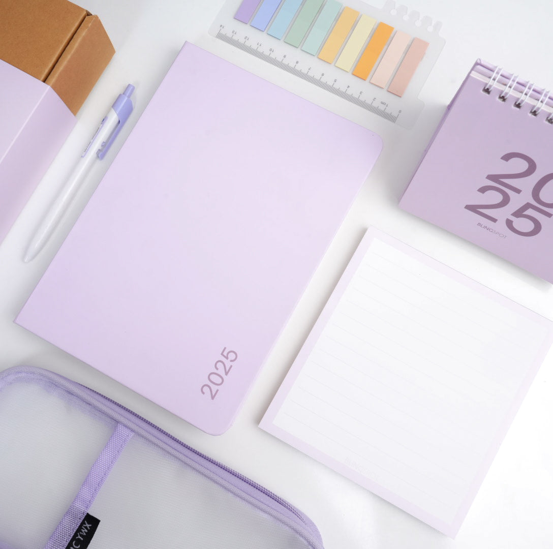 Lilac - 2025 DATED YEARLY PLANNING KIT