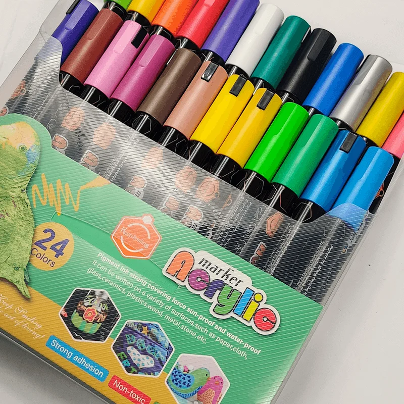 Keep Smiling Acrylic Marker Set Of 12 / 24