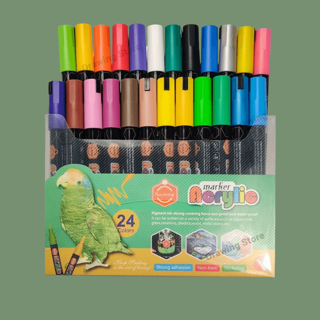 Keep Smiling Acrylic Marker Set Of 12 / 24