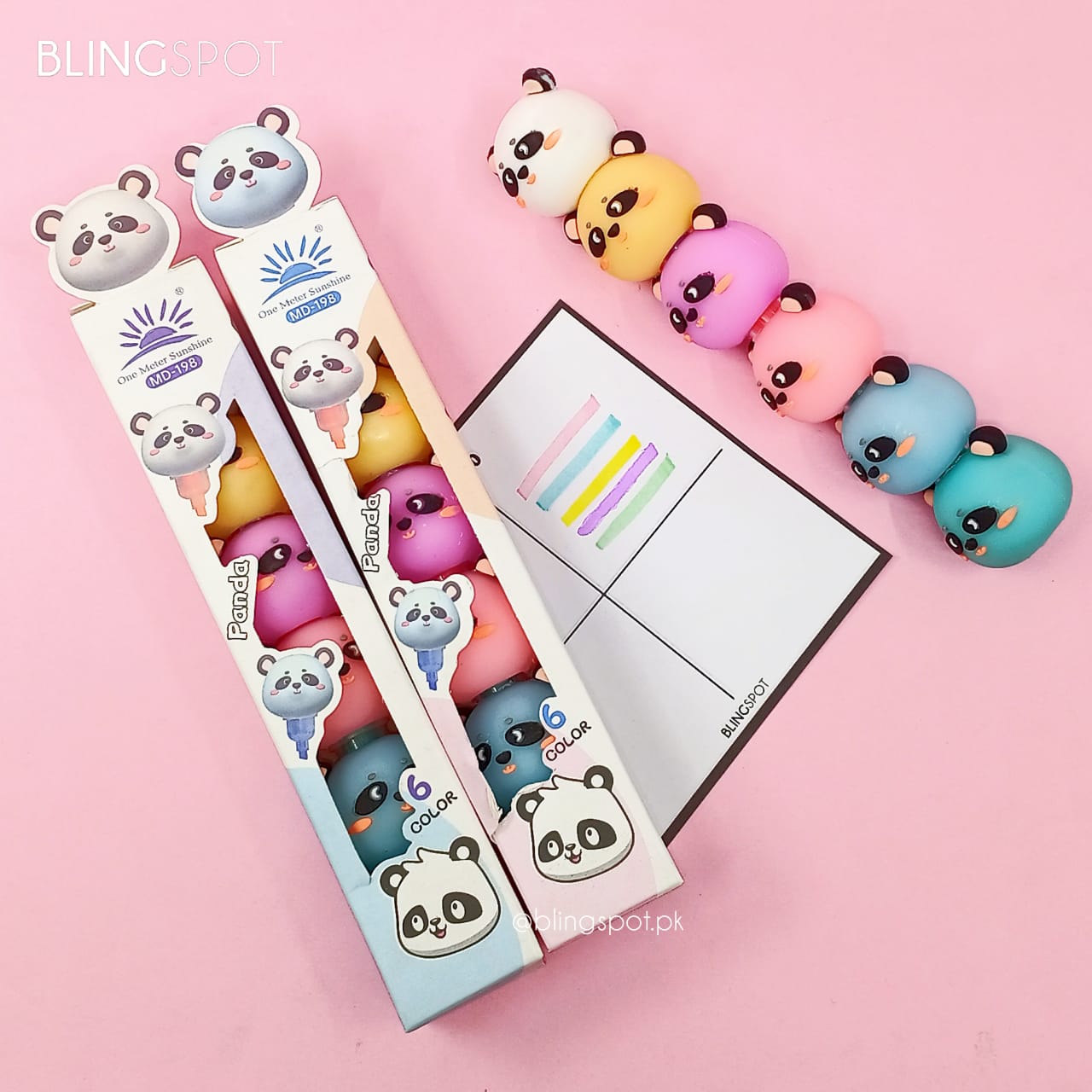 Cute Panda - Highlighter Set Of 5