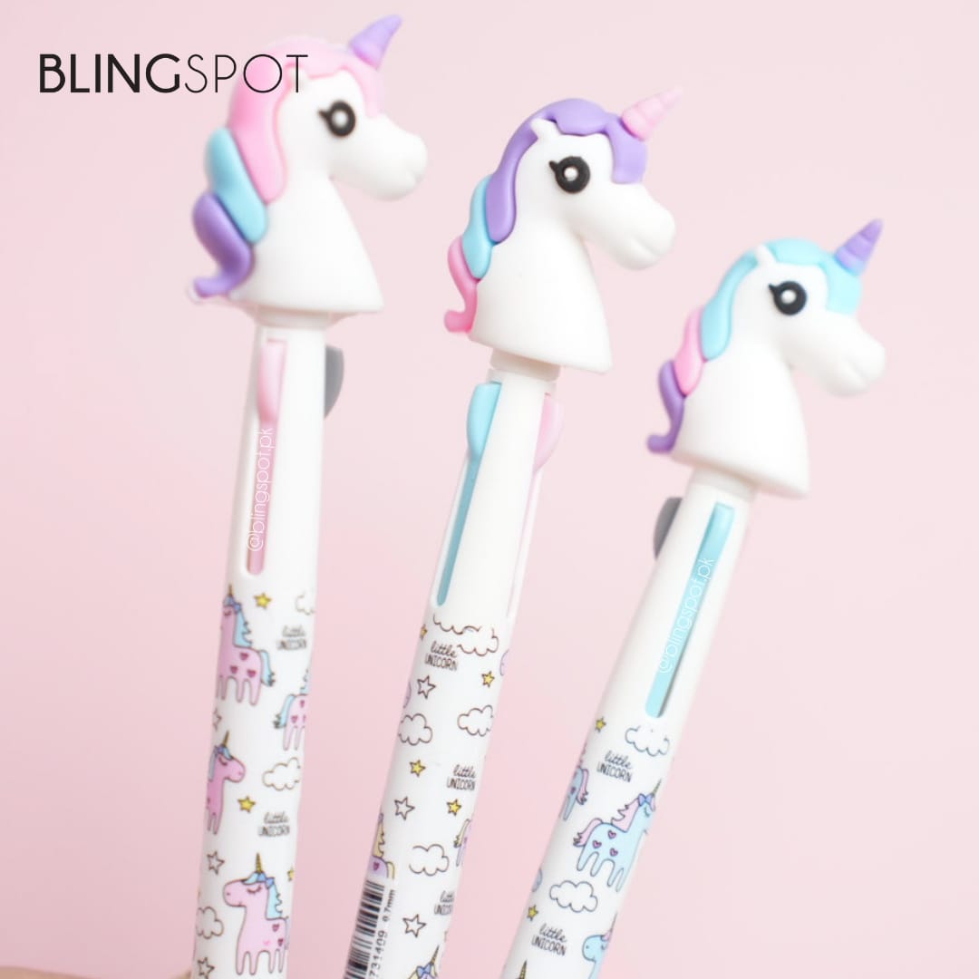 Multicolored Pastel Unicorn - Ballpoint Pen 3 in 1
