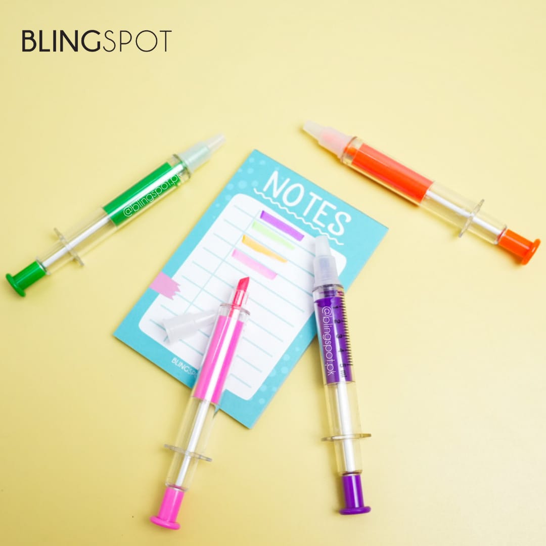 Syringe - Highlighter + Ballpen ( 2 in 1 )