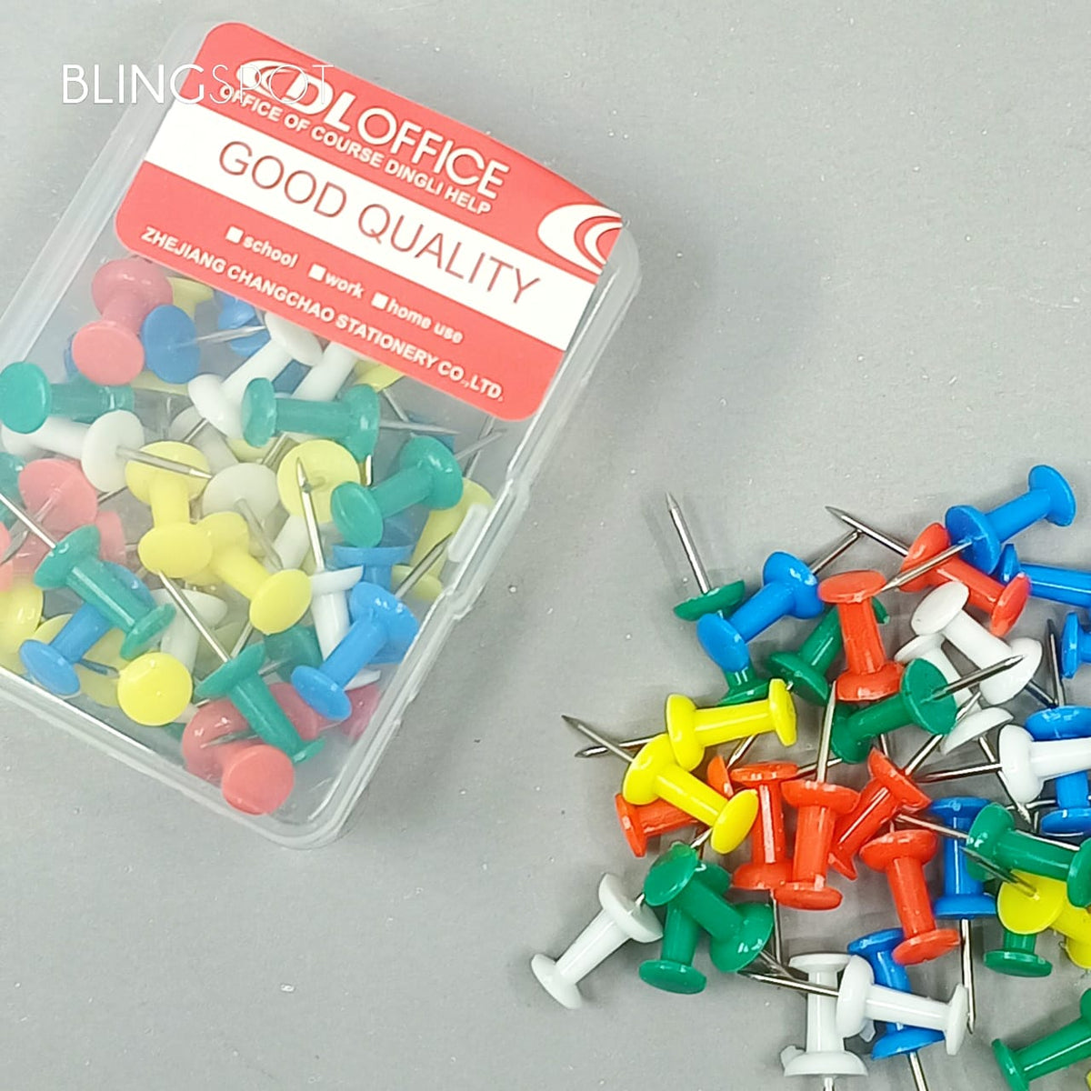 Multi Colored Push Pins Set of 40