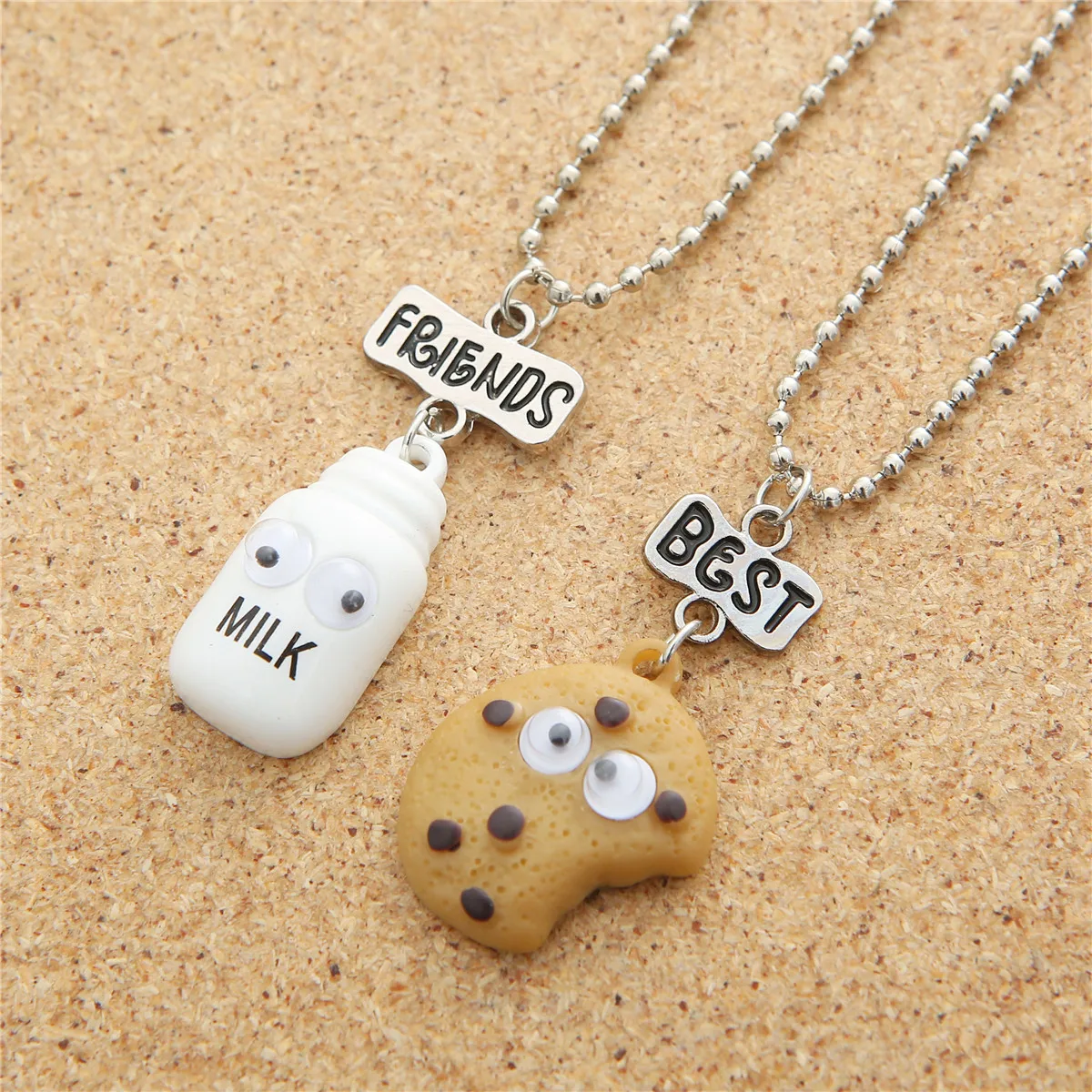 BFF Cookies And Milk Necklace, Women's Fashion, Jewelry & Organizers,  Necklaces on Carousell