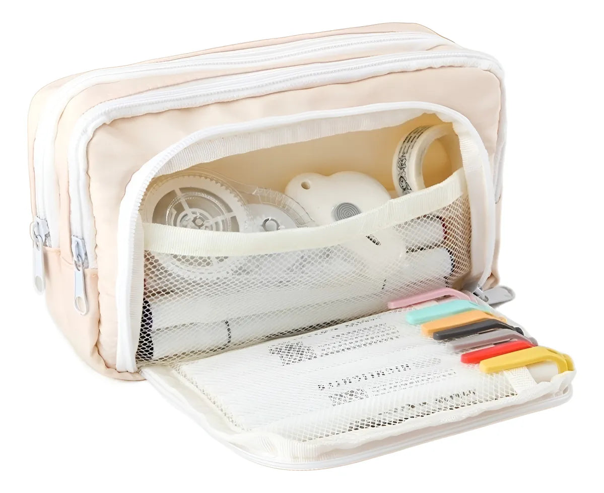 Shiny Series - 3 Zipper Large Capacity  Pouch Style 1