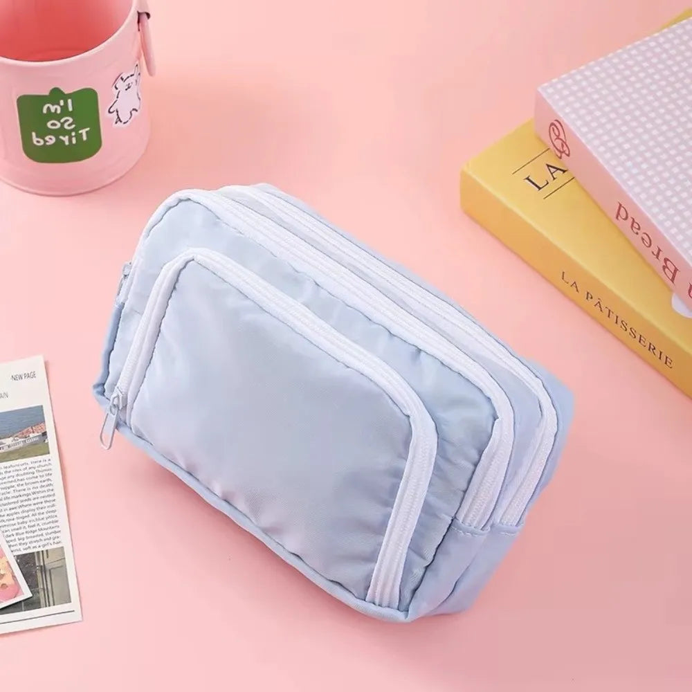 Shiny Series - 3 Zipper Large Capacity  Pouch Style 1