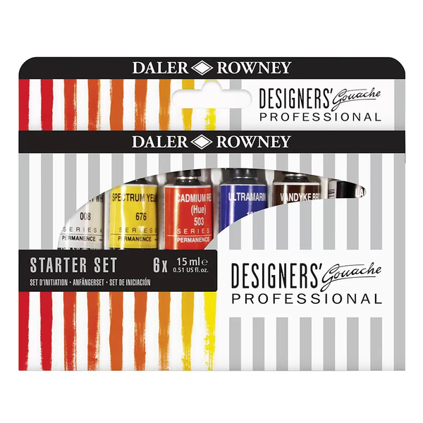 Daler Rowney - Designers Gouache Starter Set 6x15ml