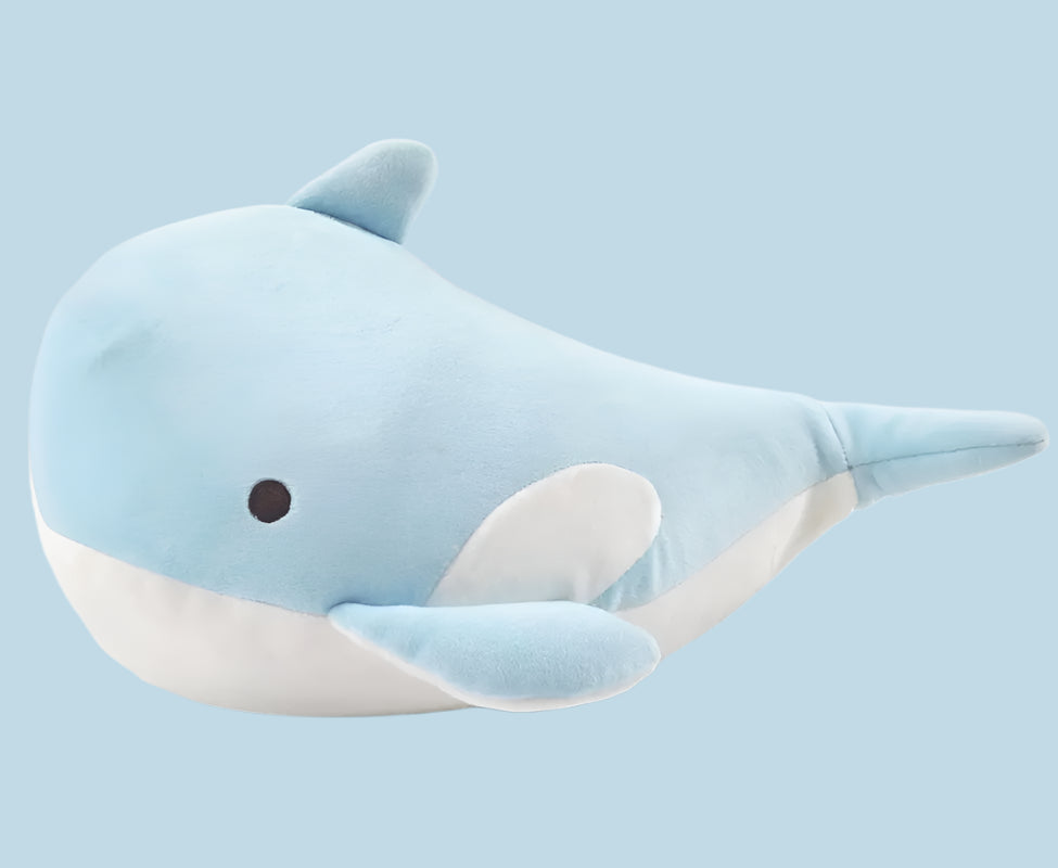 Blue Whale Fish & U Shape Neck Pillow  - Plushie Soft Toy ( 2 in 1 )