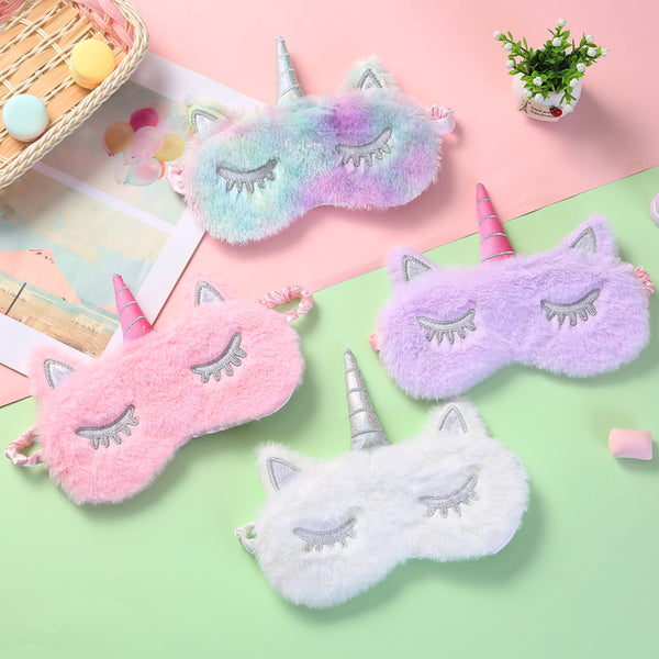 Rainbow & Soft Colors Unicorn Close Eye  - Eye Mask