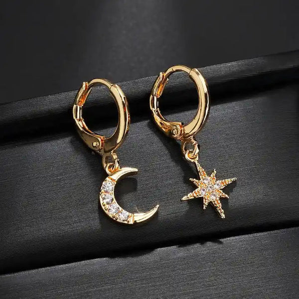 Moon & Star Gold - Earring