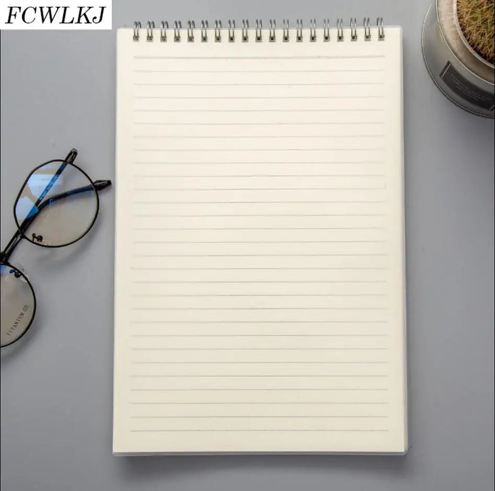 Silver Notepad Grid & Lined Pages - Spiral Silver Rings Notepad A7/A6/A5/B5 – BLINGSPOT
