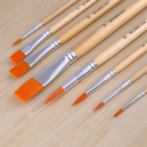 Keep Smiling Artist Long Brushes Set Of 8