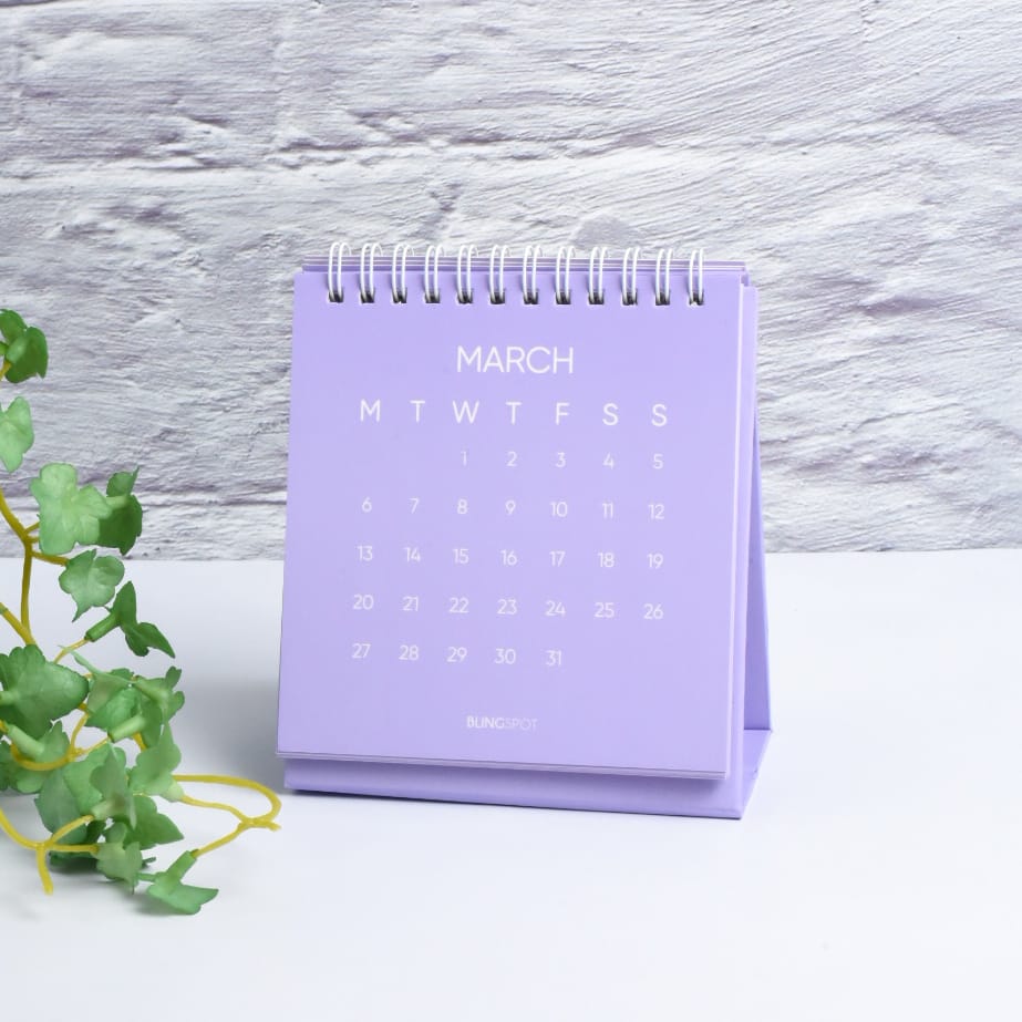 Scratch & Dent - LILAC 2023 Designer Spiral Desk Calendar - Clearance Sale