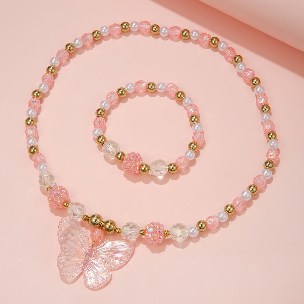 Pastel Butterfly Beads - Jewelry Set