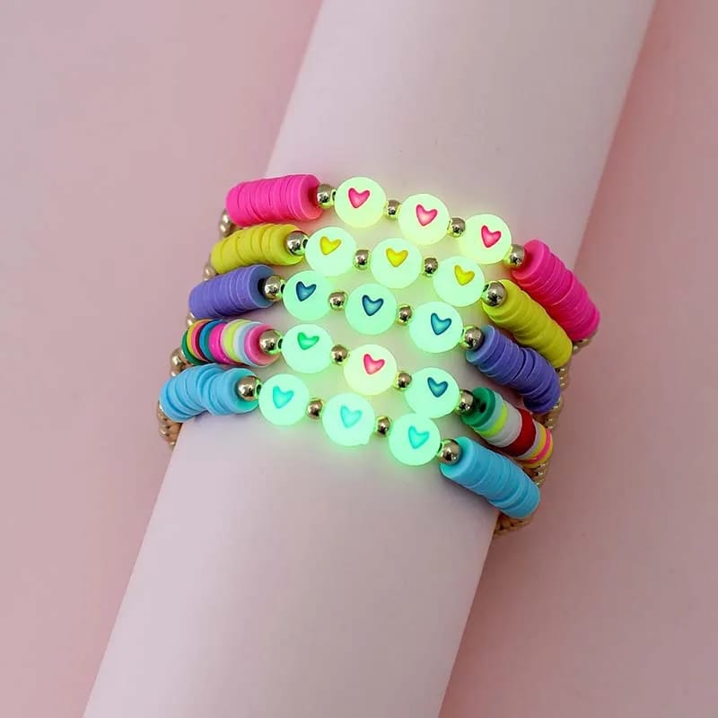 Heart n Beads - Bracelet (Glow in the Dark)