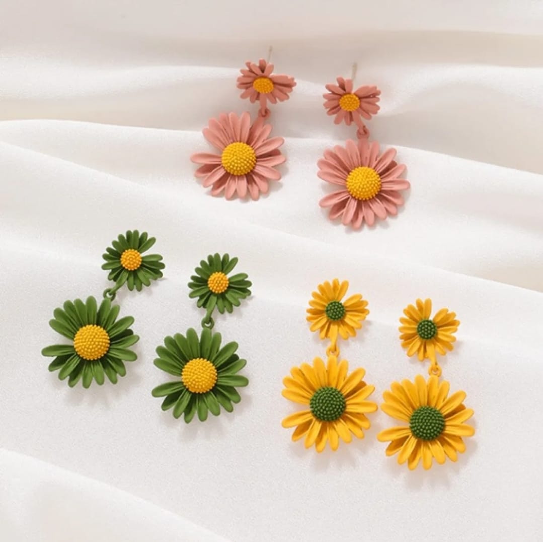 Double Flower - Earrings