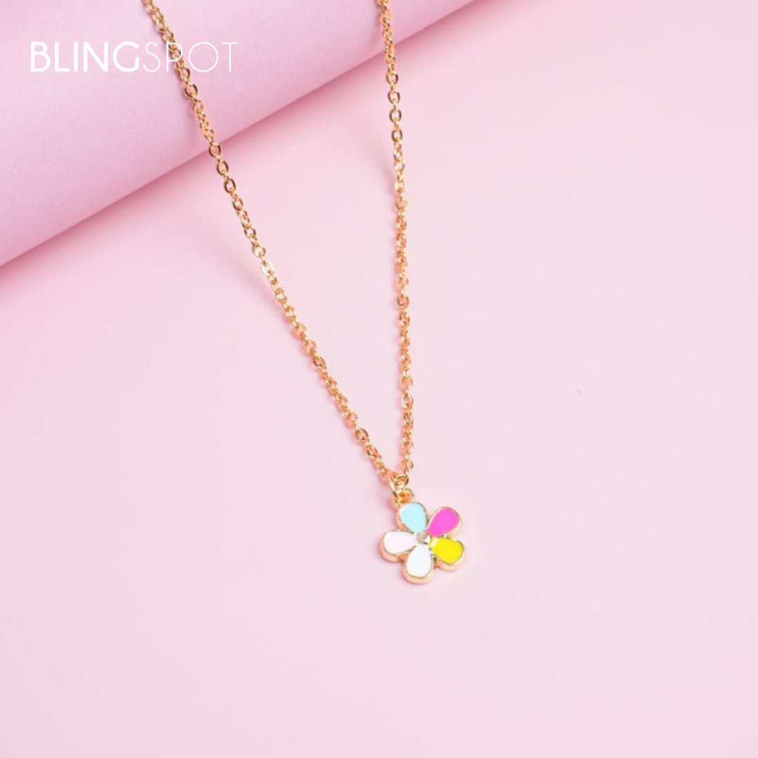 Rainbow Flower - Necklace