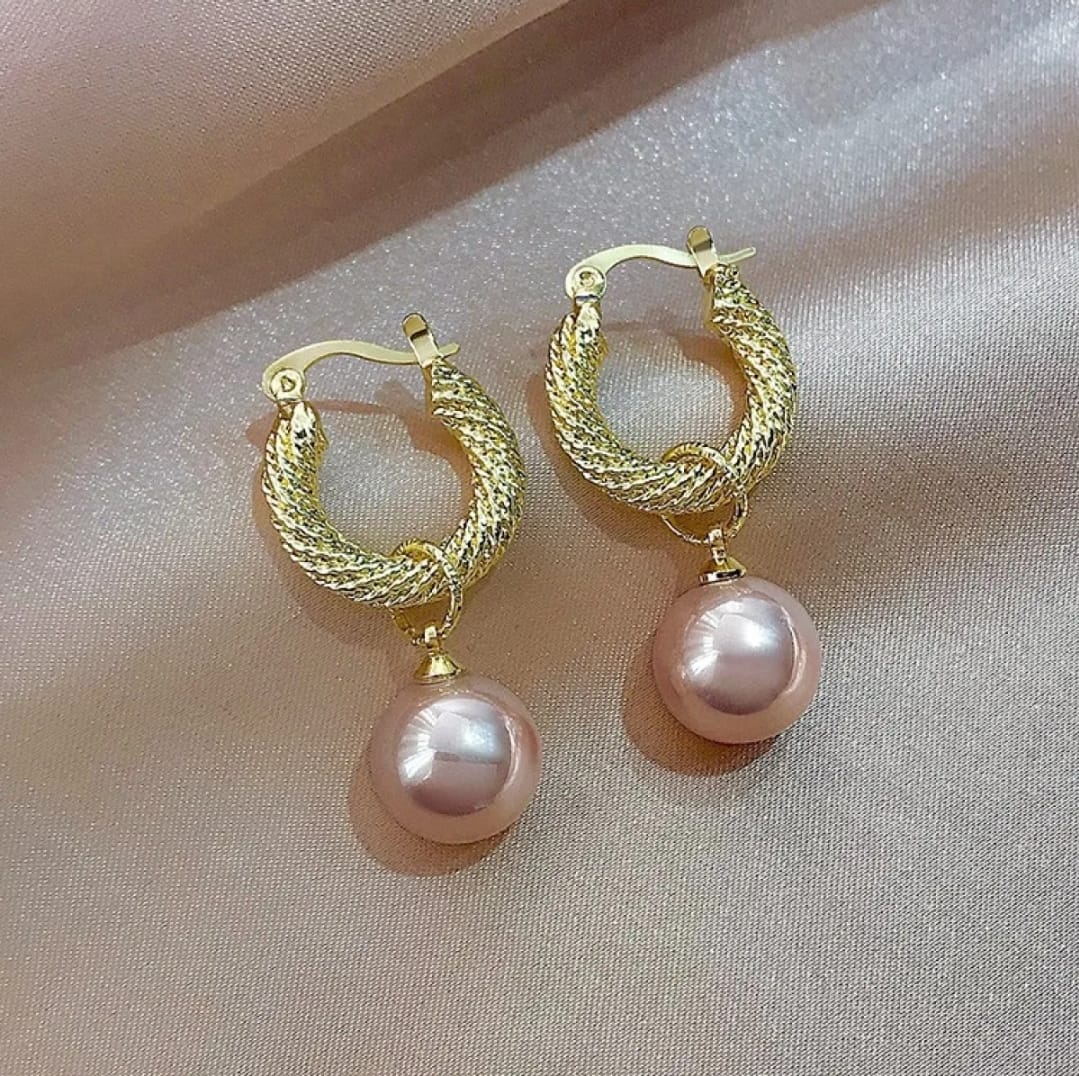 Fancy Pearl & Hoop - Earring