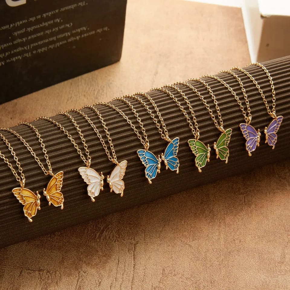 Butterflies - Necklace Set Of 2