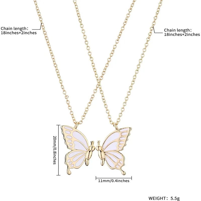 Butterflies - Necklace Set Of 2
