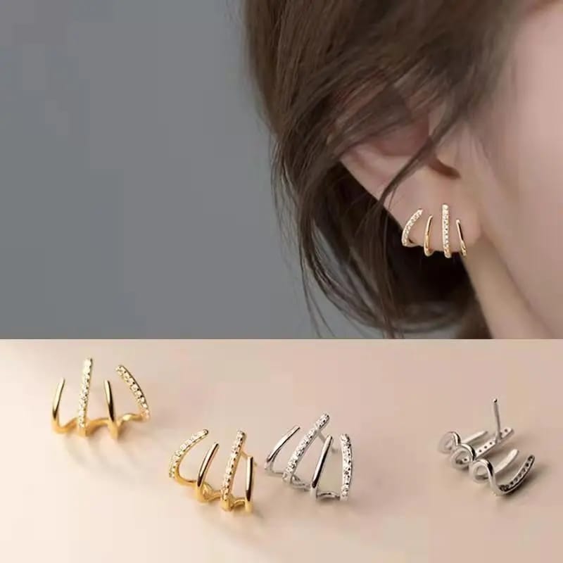 Faux Hoop Stud - Earrings