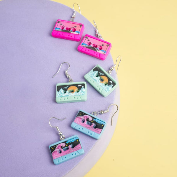 Cassette Paintings - Earrings