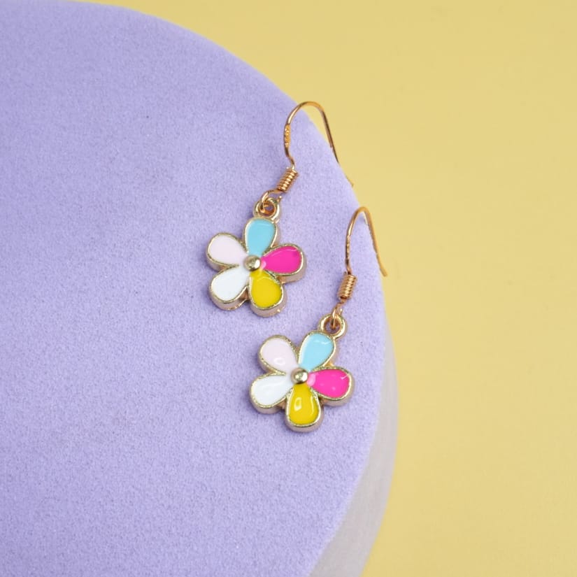 Rainbow Flower - Earrings