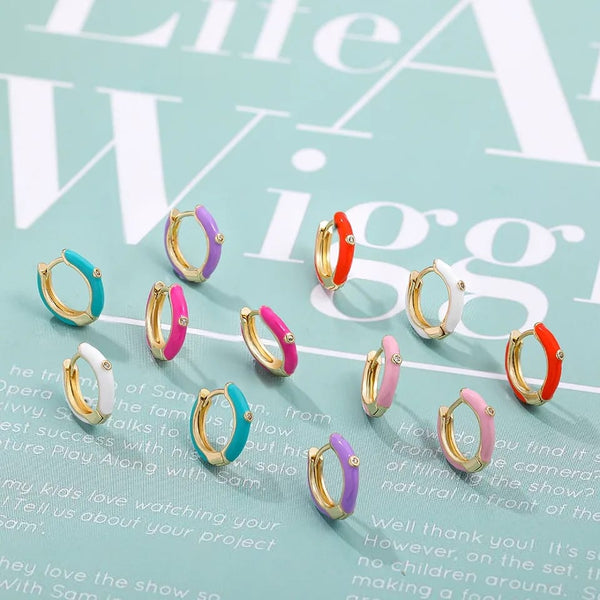 Funky Oval Hoops - Earrings