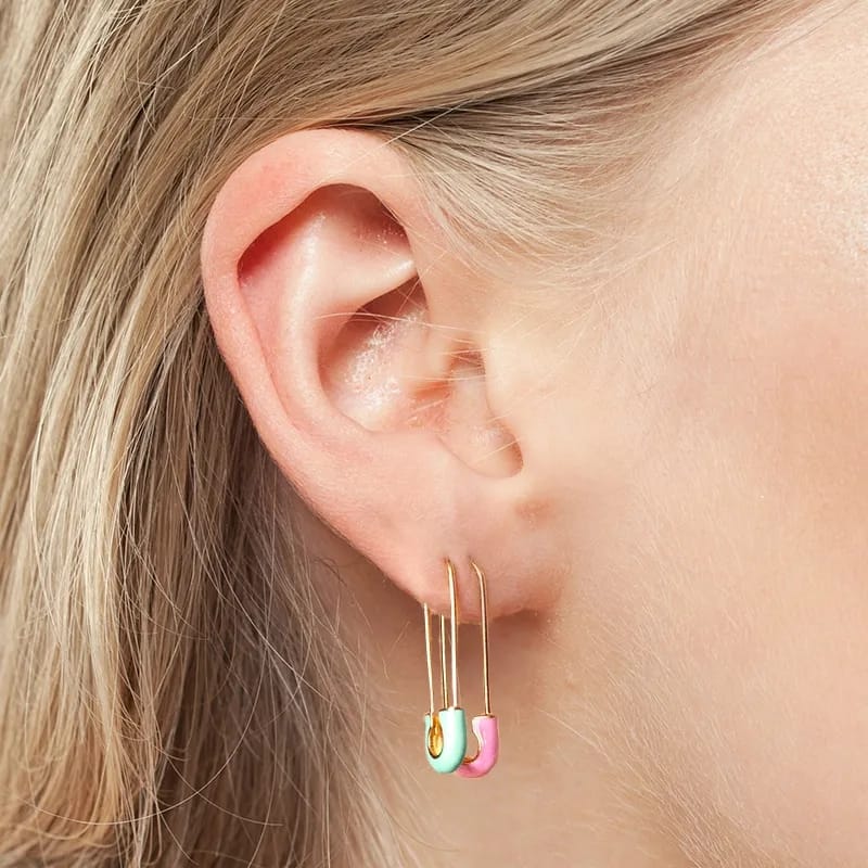 Funky Safetypin - Earrings