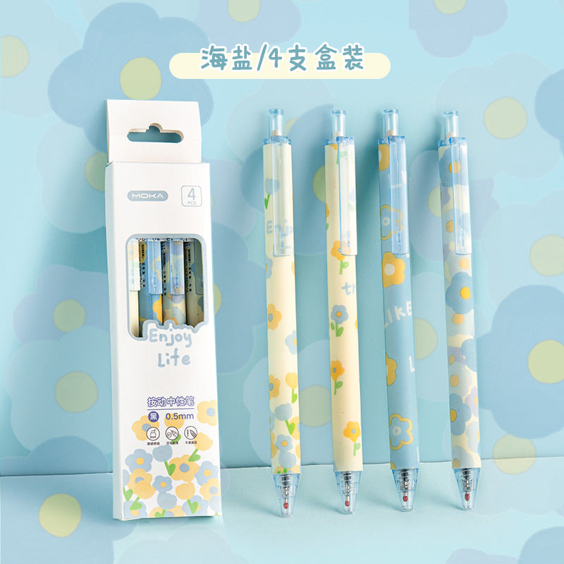 Kawaii Floral Style 2 - Press Gel Pen Set