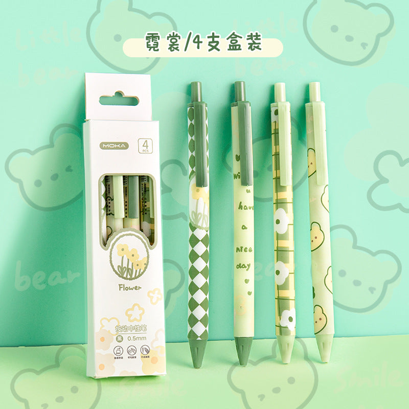 Kawaii Floral Style 1 - Press Gel Pen Set