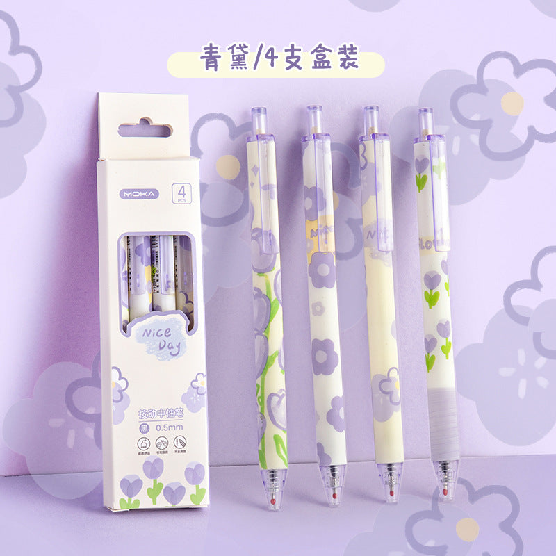 Kawaii Floral Style 5 - Press Gel Pen Set