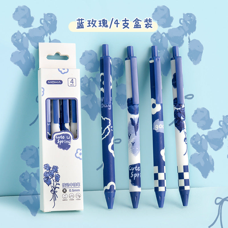 Kawaii Floral Style 3 - Press Gel Pen Set