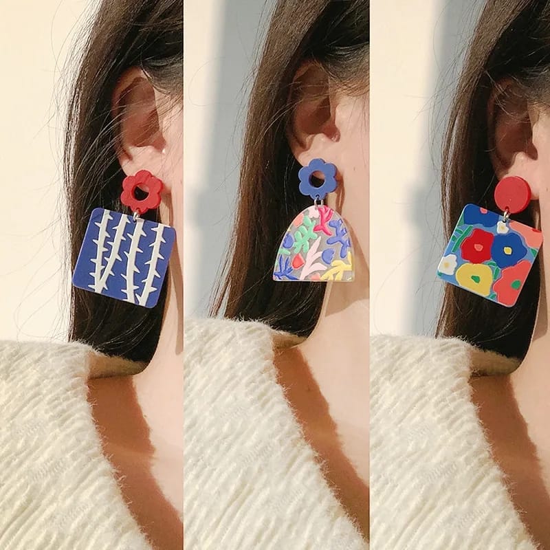 Funky Floral - Ear Studs