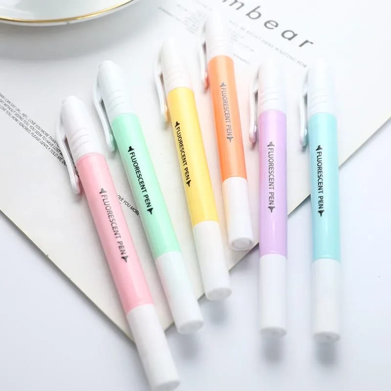 Florescent Dual Sided - Highlighter Set Of 6