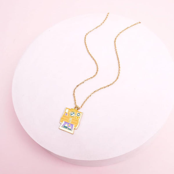 Yellow Polaroid - Necklace