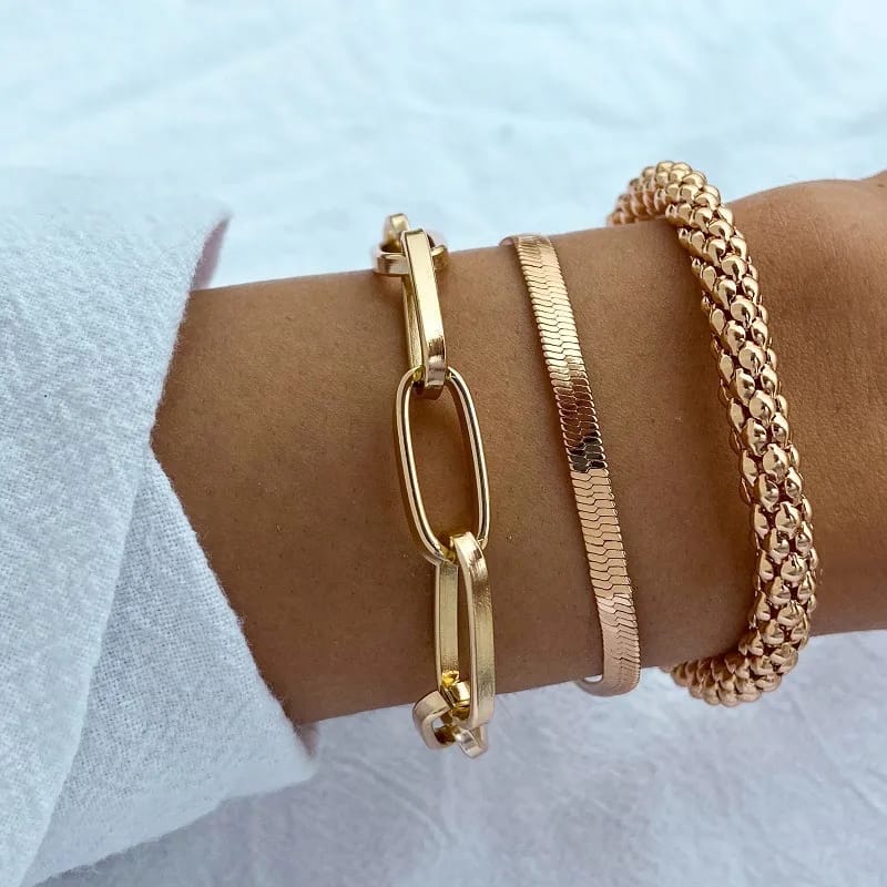 Gold Classy - Bracelet Set Of 3