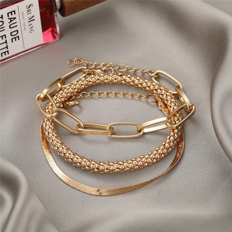 Gold Classy - Bracelet Set Of 3