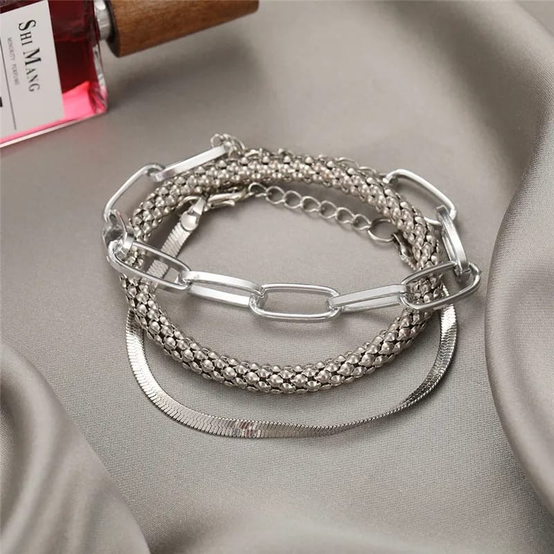 Silver Classy - Bracelet Set Of 3