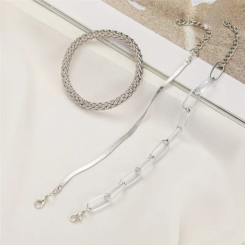 Silver Classy - Bracelet Set Of 3