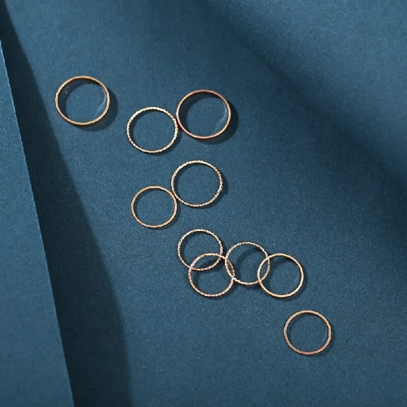 Gold - Ring Set of 10