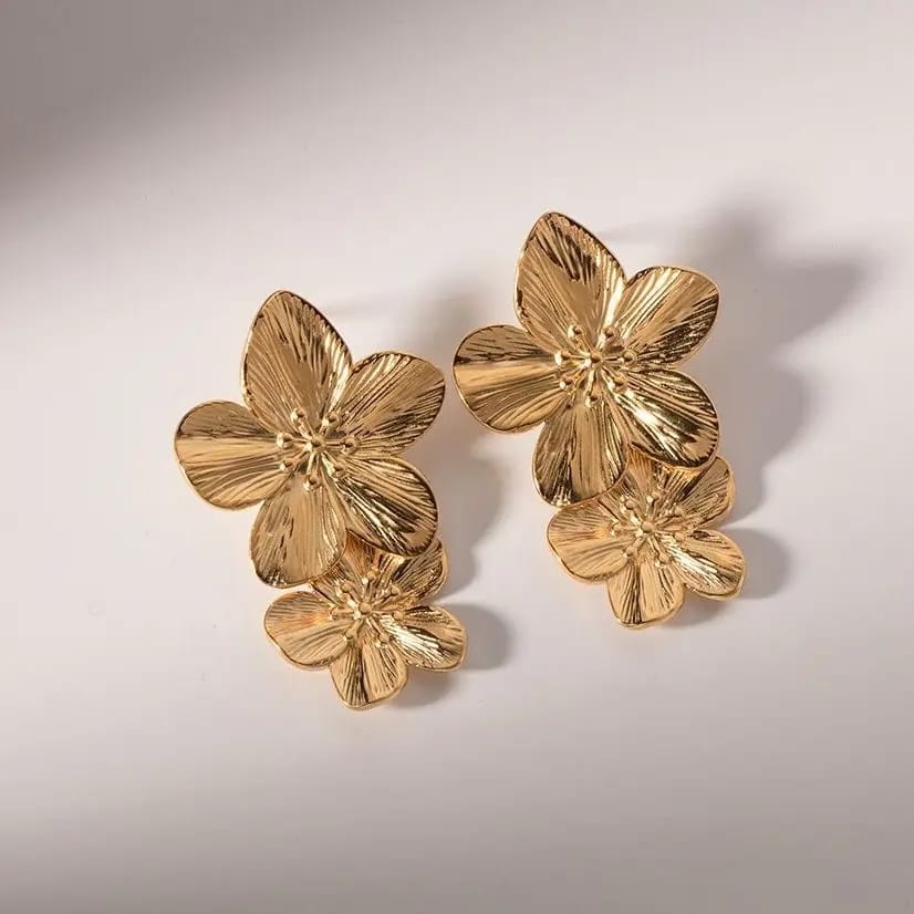 Gold Flower - Earrings