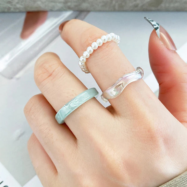 Shiny Teal - Ring Set
