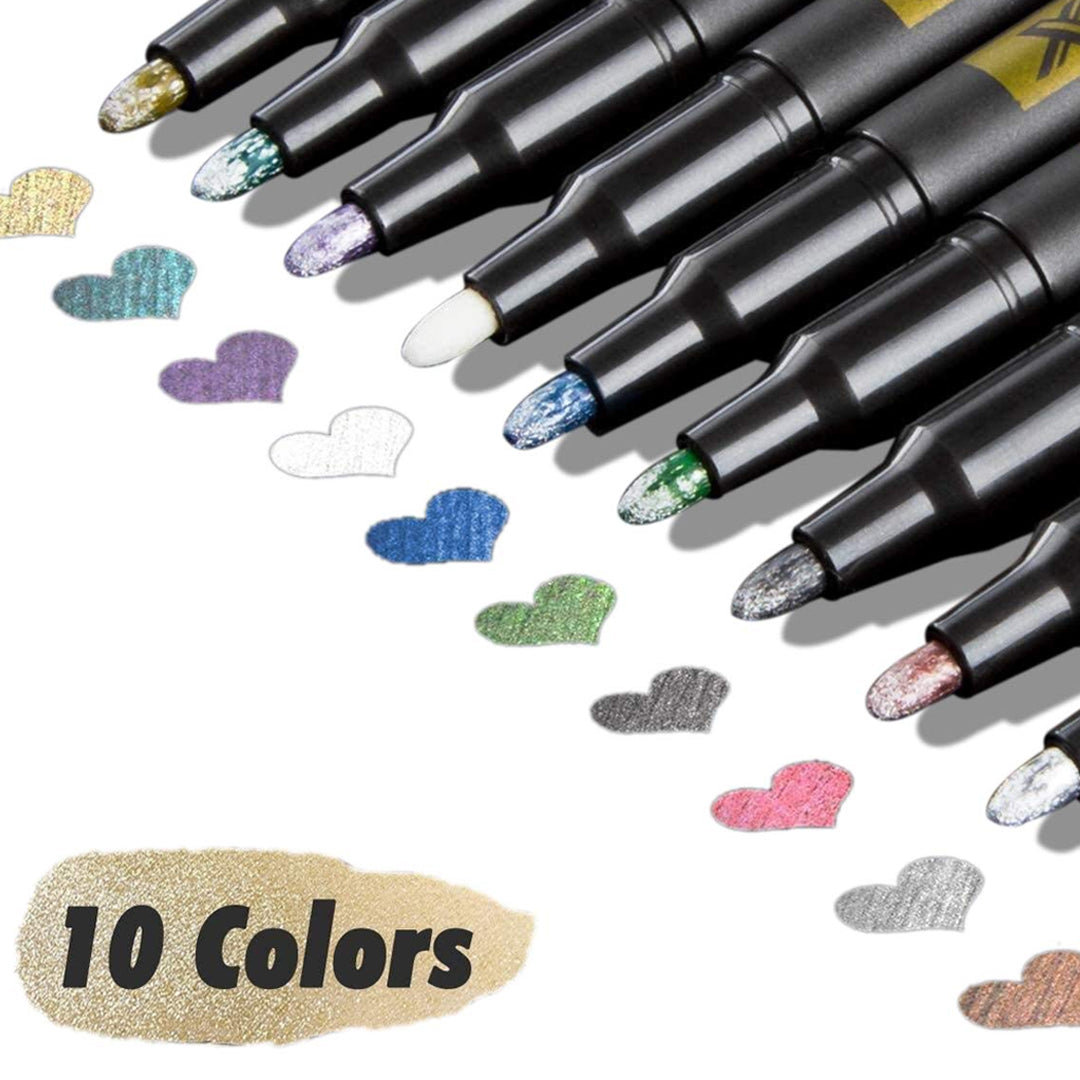 Keep Smiling Metallic Marker Set Of 10